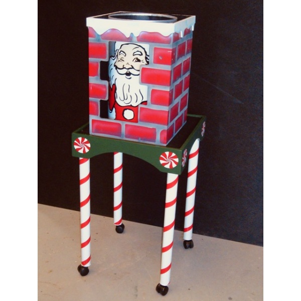 Santa's Down the Chimney with Candy Cane Table